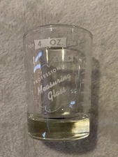 4 oz. Bar & Kitchen PROFESSIONAL MEASURING GLASS Tempered Jigger Shot Multi Tool