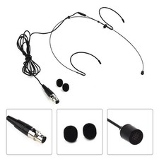 Double-Earhook Headset Mic-Headworn Microphone For For Shure Wireless