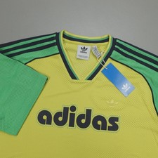Adidas Originals Men's Retro Soccer Jersey Yellow Green Size M JD0813 $70