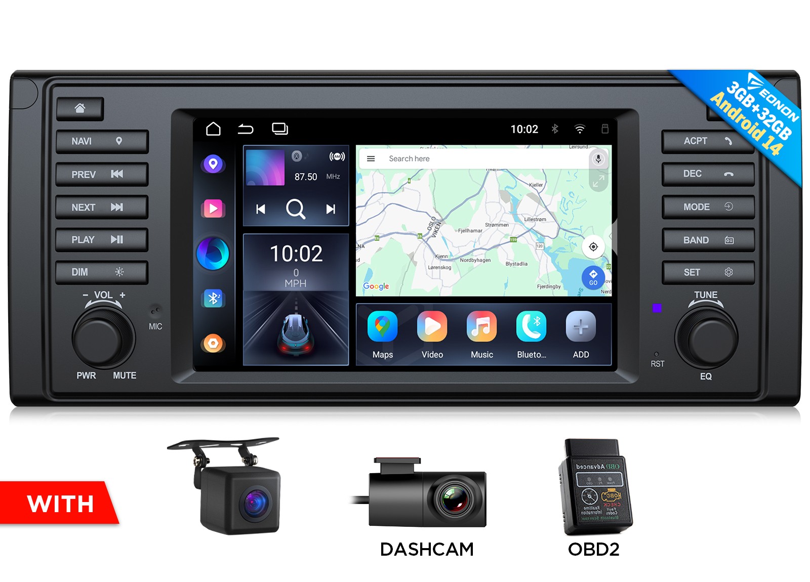 Android 14 7 inch for BMW E39 530i 528i M5 Car Stereo CarPla