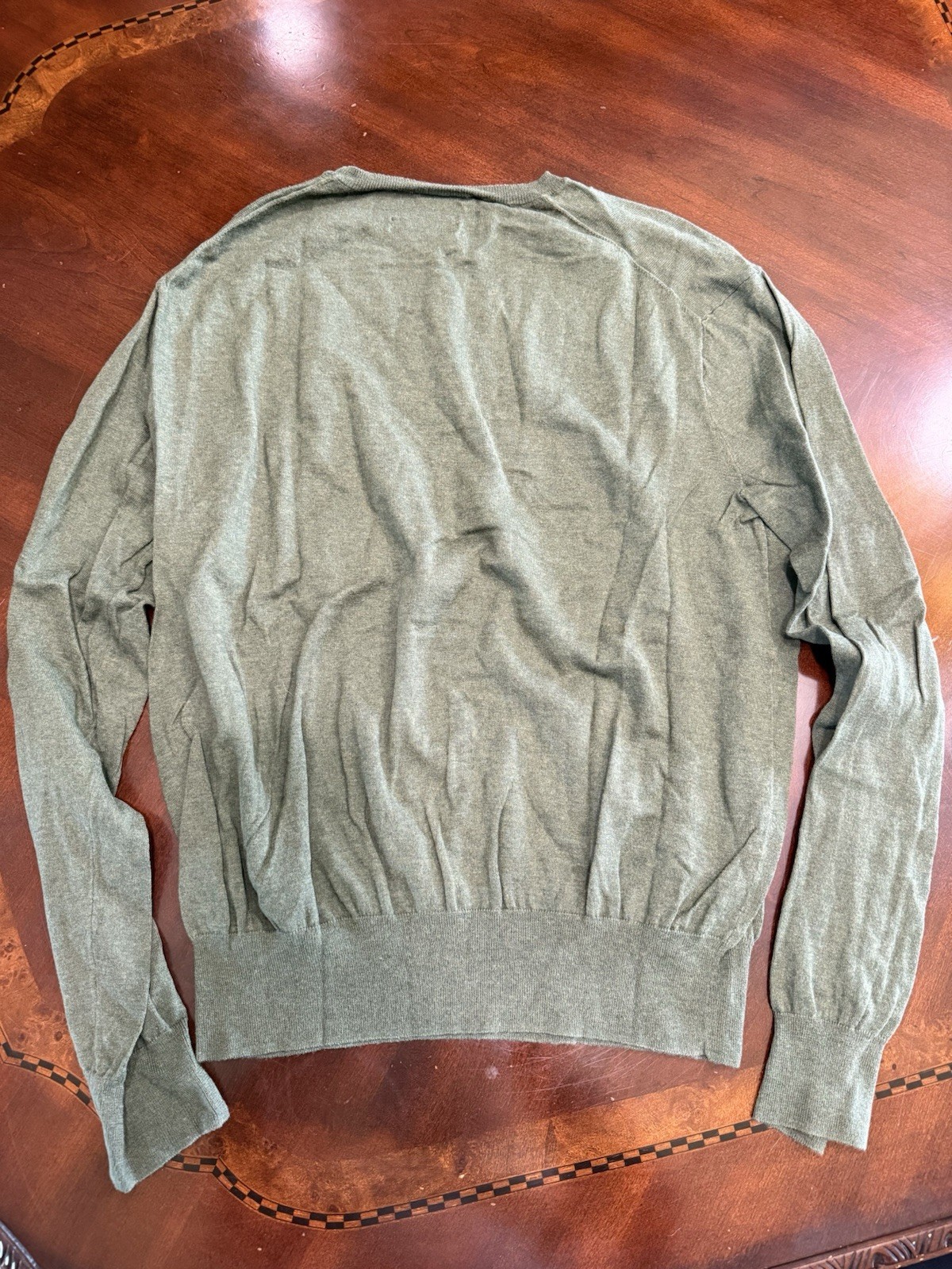 PONY Polo Ralph Lauren vintage camicia uomo verde medio manica lunga girocollo maglietta