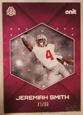 2025 Onit Athlete, Jeremiah Smith, Galaxy Pink Parallel B-34 /99 OSU Buckeyes