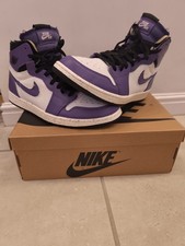 Nike Trainers Mens Size UK 10.5  Air Jordan 1 High Zoom CMFT Crater Purple Shoes