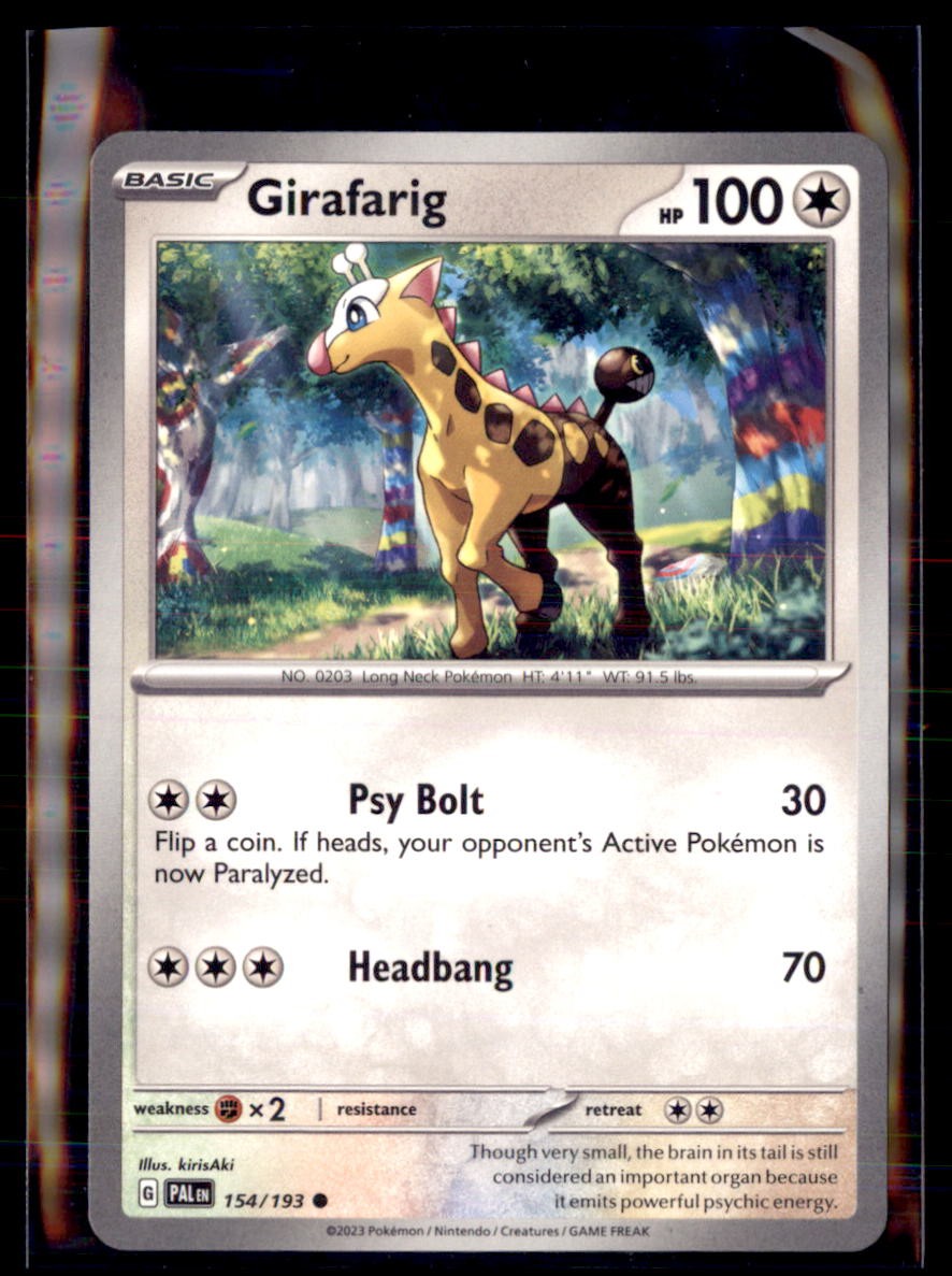 Pokemon Girafarig 154/193 Paldea Evolved Non Holo Common 4 Card Lot LP