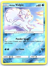 Alolan Vulpix 27/147 Common Burning Shadows Pokemon Reverse Holo Near Mint