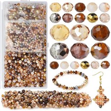 Faceted Rondelle Glass Beads for Jewelry Making AB Color 1000pcs Crystal Spac...