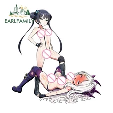 EARLFAMILY Loli Car Sticker Computer Hood Anime Car Door Guitar Trunk Suv Decal