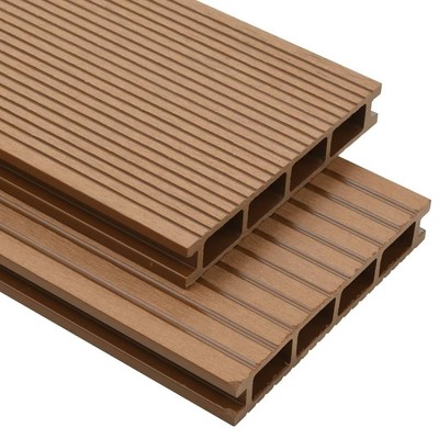 vidaXL WPC Hollow Decking Boards with Accessories 49.2 '² 13.1 ' Teak (6x45004)