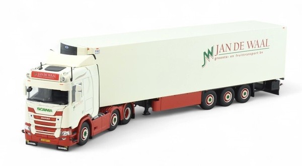 Tekno - Scania R 6X2 Mit KüHlanhäNger 3 Achsen Jan De Waal - 1/50 - TEK86824-image