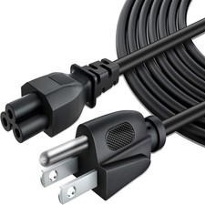 5ft 3 Prong 3 Pin for NEMA 5-15P IEC 60320 C5 AC Power Cord Cable Laptop