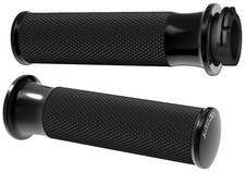 Arlen Ness Fusion Series Grips - Smooth - Black Motorcycle Street Bike 07-323