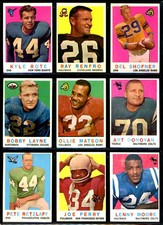 1959 TOPPS NFL FOOTBALL Near Set 145/176 EX To EX-NM Stars Rc Team + Logo Cards