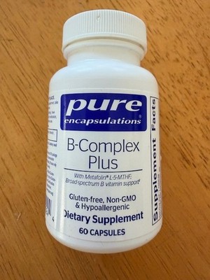 Pure Encapsulations B-Complex plus 60 capsules (NEW) EXP 09/2028