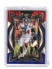 2024 Panini Select #96 Theo Johnson Red & Blue Prizm Shock