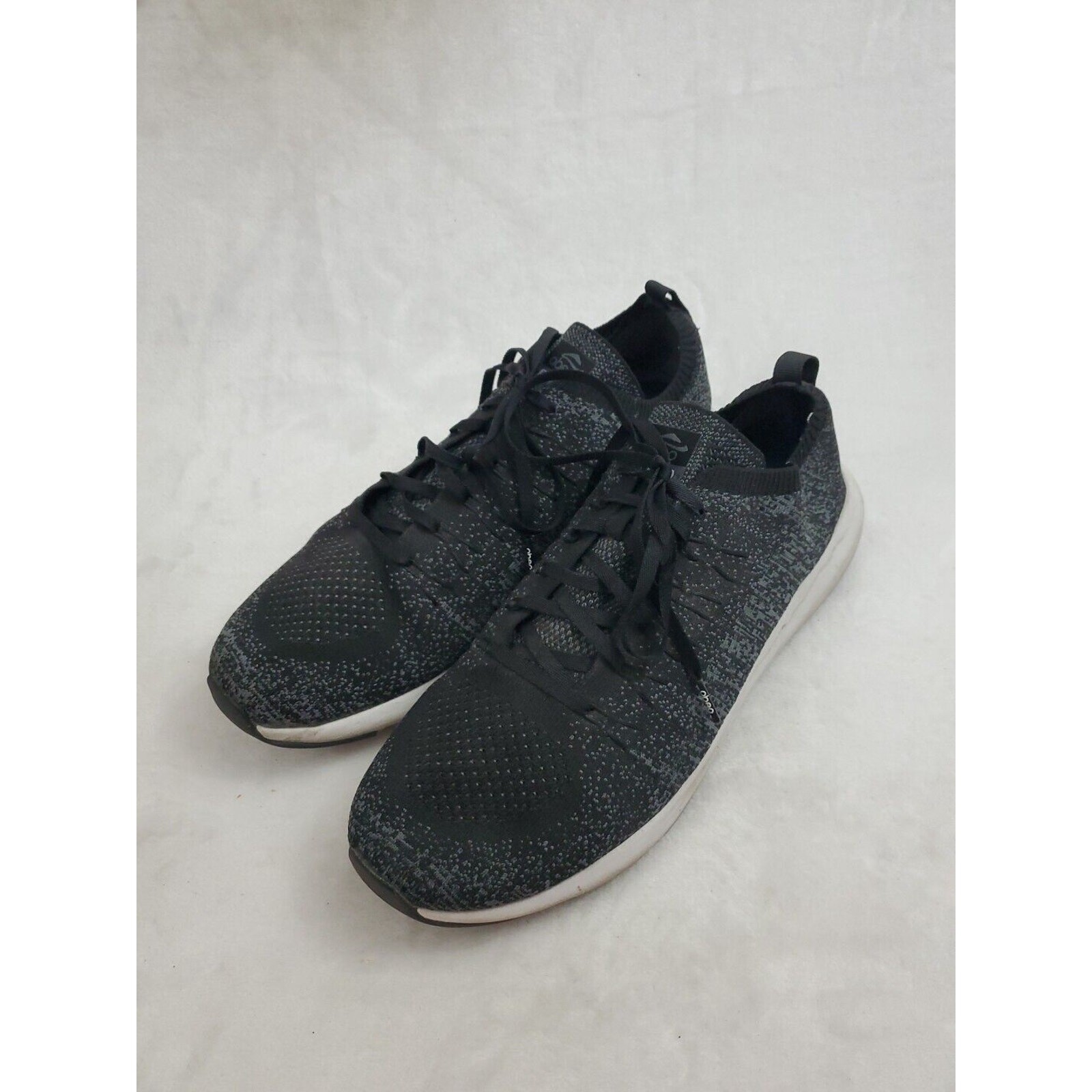 SAOLA Abeo Pro Sneakers Scarpe da Corsa Uomo Taglia 12 M Nero Grigio Maglia Tessuto Stringate