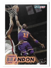 1993-94 Fleer Basketball Terrell Brandon Card #34 Cleveland Cavaliers