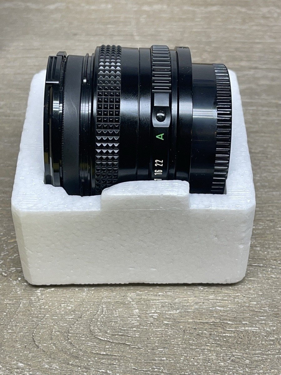 Vintage Canon FD 50mm 1:1.8 SC Lens, W/ Caps, Black Camera Lens
