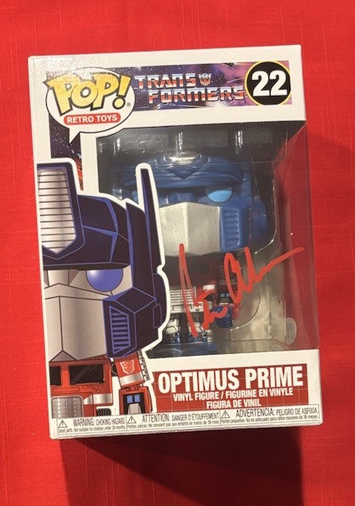 Peter Cullen TRANSFORMERS Optimus Prime Funko POP #22 Signed Autographed PSA 