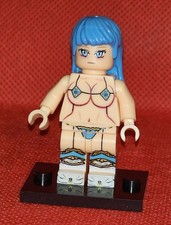 Female Stripper Custom Minifigure, Sexy Blue Hair Girl, Ball Jointed Arms, Lego