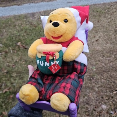 TELCO Winnie The Pooh in Bed Christmas Holiday 12.5''  Plush Toy UNTESTED 