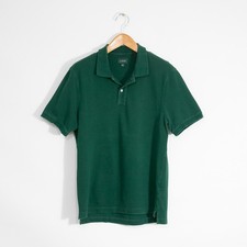 Vintage 90s J.Crew Polo Shirt Mens Medium - Green Distressed Preppy Oarsman