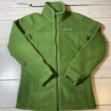 Columbia Youth Outerwear Full Zip Fleece Sweater. Green Size Youth Large 14-16