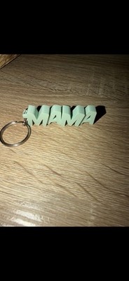 3D Printed keychain Green  ''MAMA'' Plastic Keychain 3d printed
