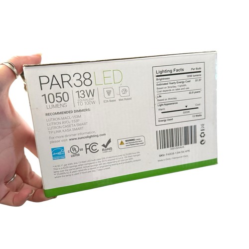 PAR38 LED Flood Light Outdoor Bulb, Waterproof Bright Dimmable, 6000K Daylight 9 - Picture 7 of 8