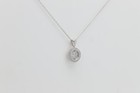 Natural Diamond Pendant solid 18K White Gold Natural Diamonds cluster — photo 4