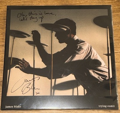 Vinyl James Blake Vinyl Trying Times Autographed  Signed Lyrics Odyssey Ludwig