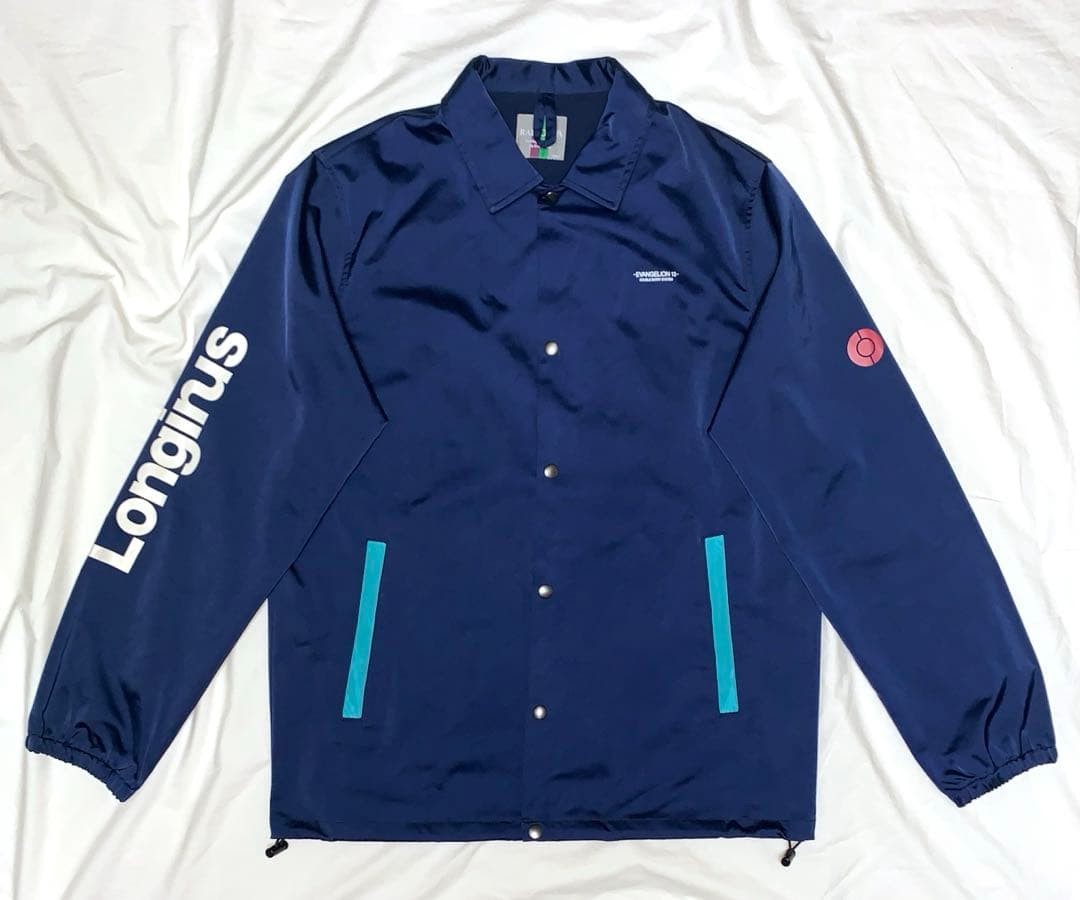 RADIO EVA Evangelion Unit 13 Navy Nylon Jacket XL Shinji Ikari New