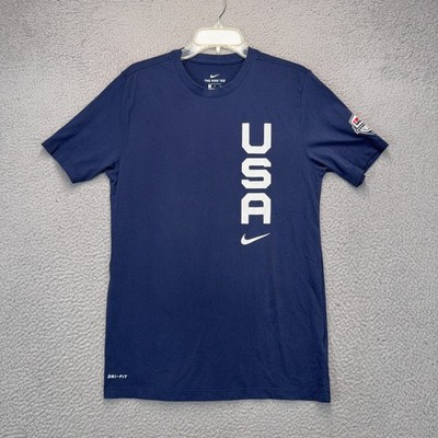 Team USA Basketball Shirt Mens Medium Blue Nike Dri-FIT Olympics United States