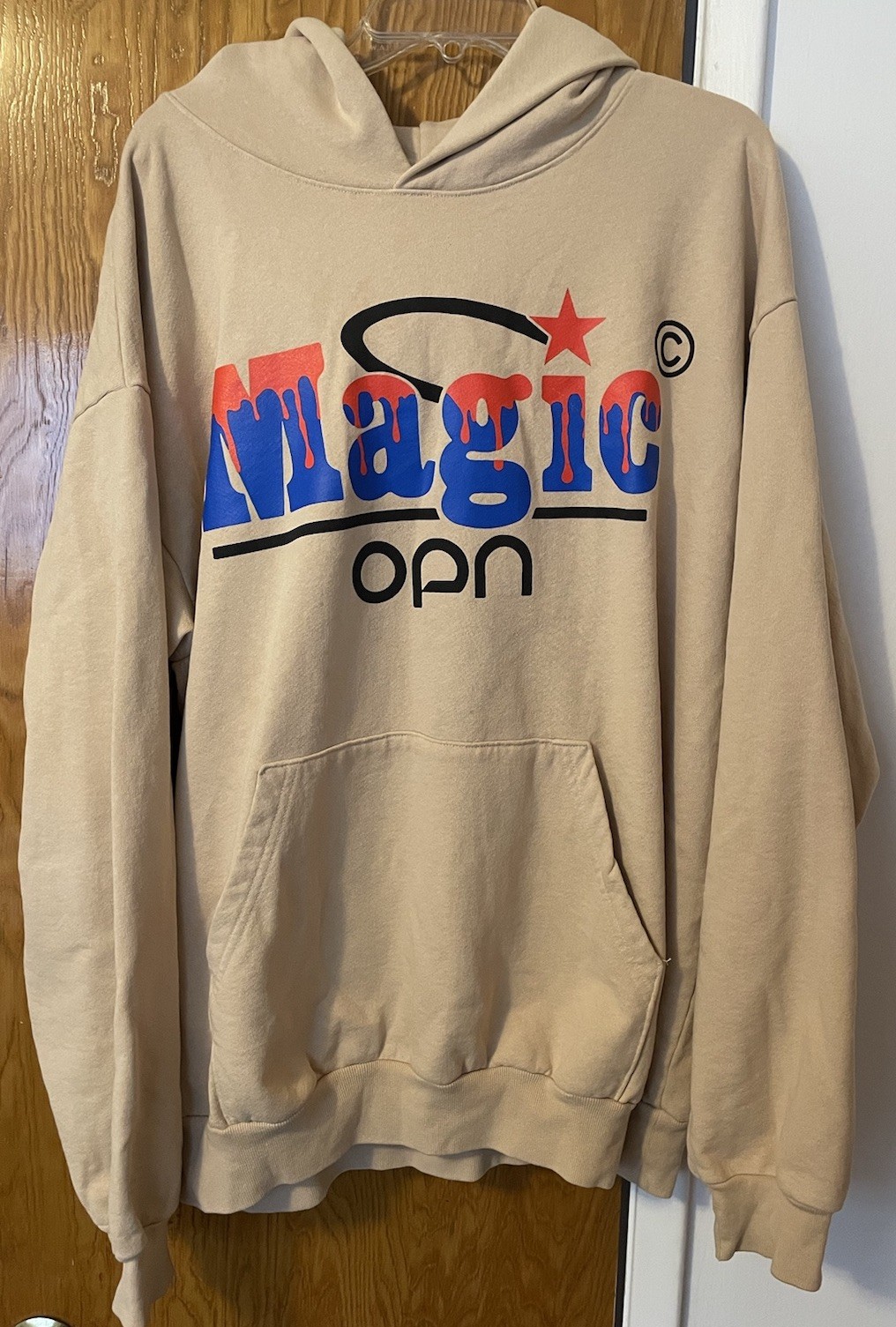 Online Ceramics x OPN Oneohtrix Point Never Magic Hoodie in Tan Beige Size XL-image