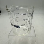 Vintage Fire King Glass Measuring Cup 2-Cup Lettering D-Handle #498