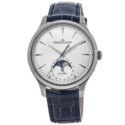 New Jaeger LeCoultre Master Ultra Thin Moon Silver Dial Men's Watch Q1248420
