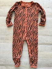 Kyte BABY Little Snap Romper in Rust Tiger size 18-24m bamboo Sleepies