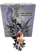 Artist Amy Brown Pretty Periwinkle Faery Nude   Flowers Fairy 6" Statue Figurine