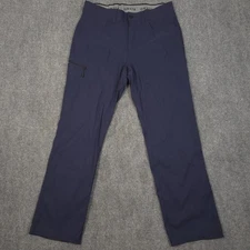 Orvis Tech Trek Pants Mens 32x30 Navy Water Repellent Outdoor Hiking Stretch