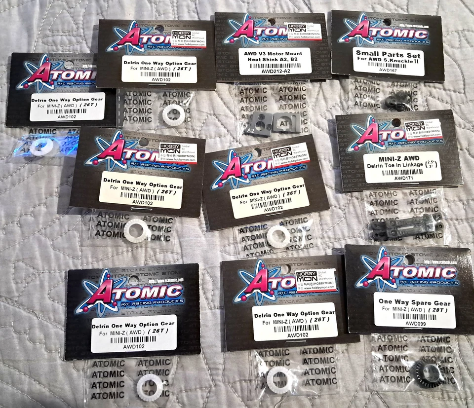 RC Parts Lot x22 ~ Atomic ~ Upgrade Parts for Kyosho Mini Z AWD - Image 3 of 3