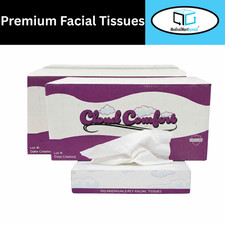7.87" x 7.87 100/Box Premium Facial Tissue 30 Boxes/Case 2 Cases