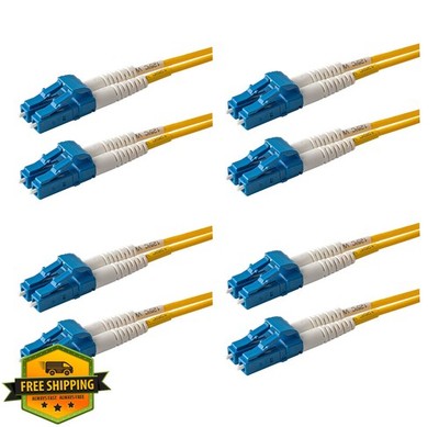 SpeedyFiberTX 4-Pack 0.50M Yellow OFNR LC to LC Fiber Cable