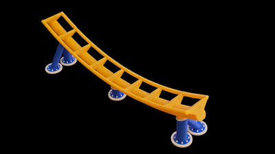Roller Coaster Track Magnet Novelty Multi Color Vekoma Style Track Miniature