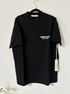 Fear of god fog essentials shirt schwarz jet black neu S fit M 