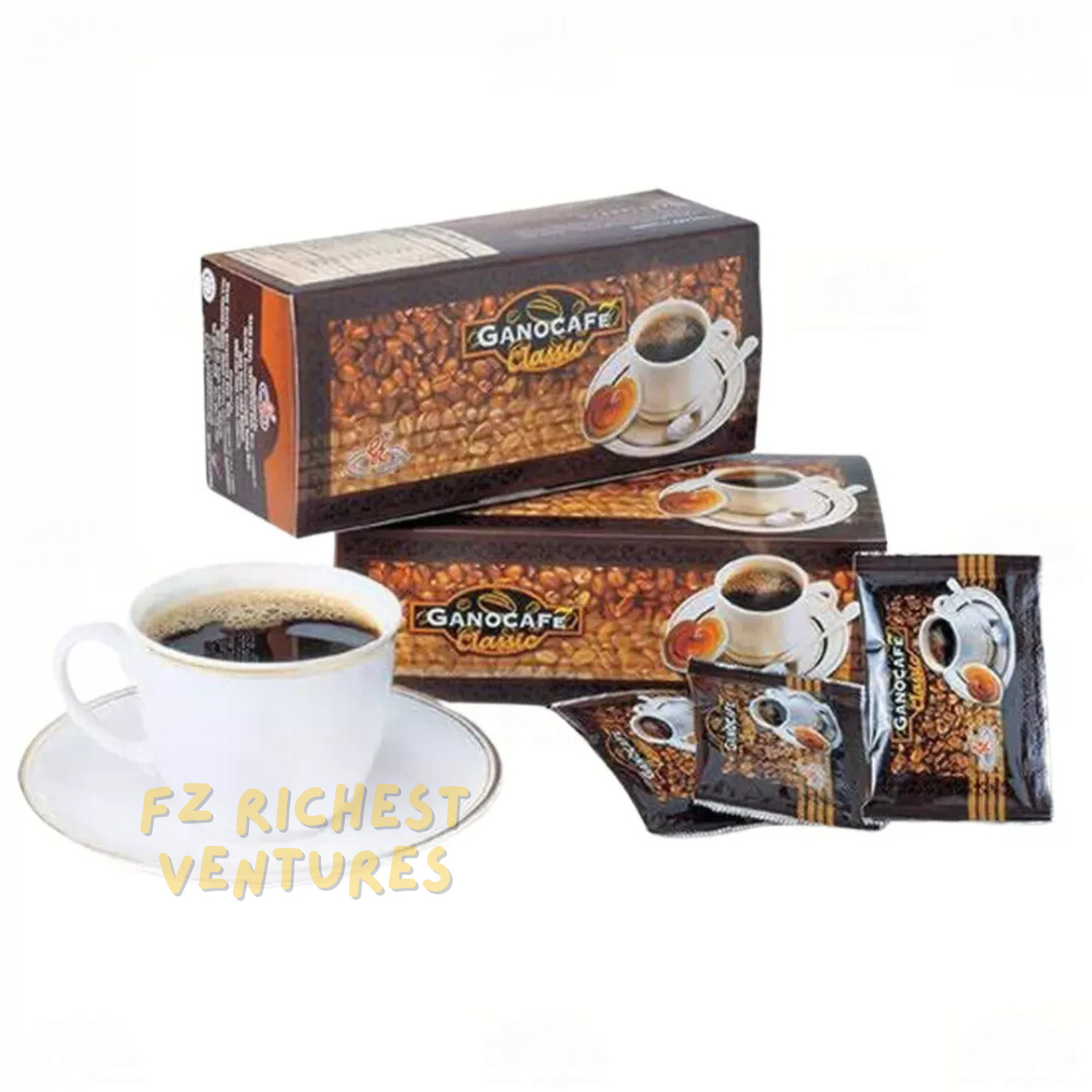 5 X Ganocafe Classic Gano Excel Cafe Coffee Ganoderma Lucidum 30 Sachets - DHL