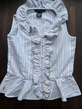 Ralph Lauren Bluse Gr. 6 116 blau gestreift R...