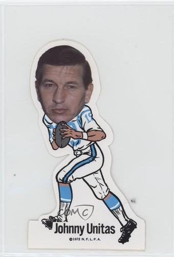 Johnny Unitas 1972 NFLPA Vinyl Stickers card