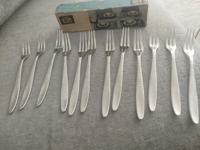 Vintage ESM Rostfrei REMANIT Stainless Forks - Set of 12 - Germany - Boxed