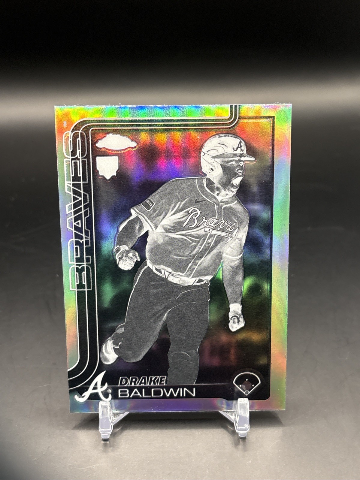 2025 Topps Chrome Update Drake Baldwin Negative Refractor RC #USC96 Braves