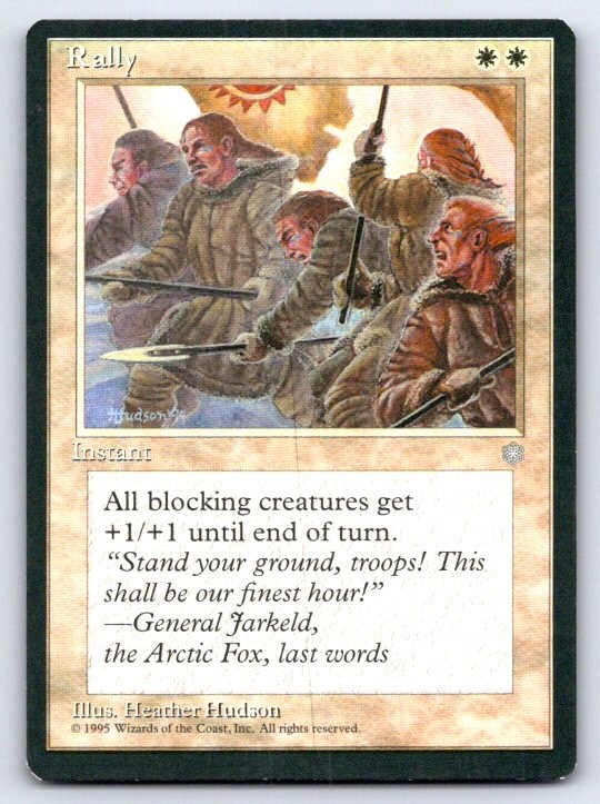 Rally Common Ice Age Magic: The Gathering Lightly Played