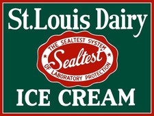 St. Louis Dairy SEALTEST System Ice Cream NEW Metal Sign: 12x16 Ships Free